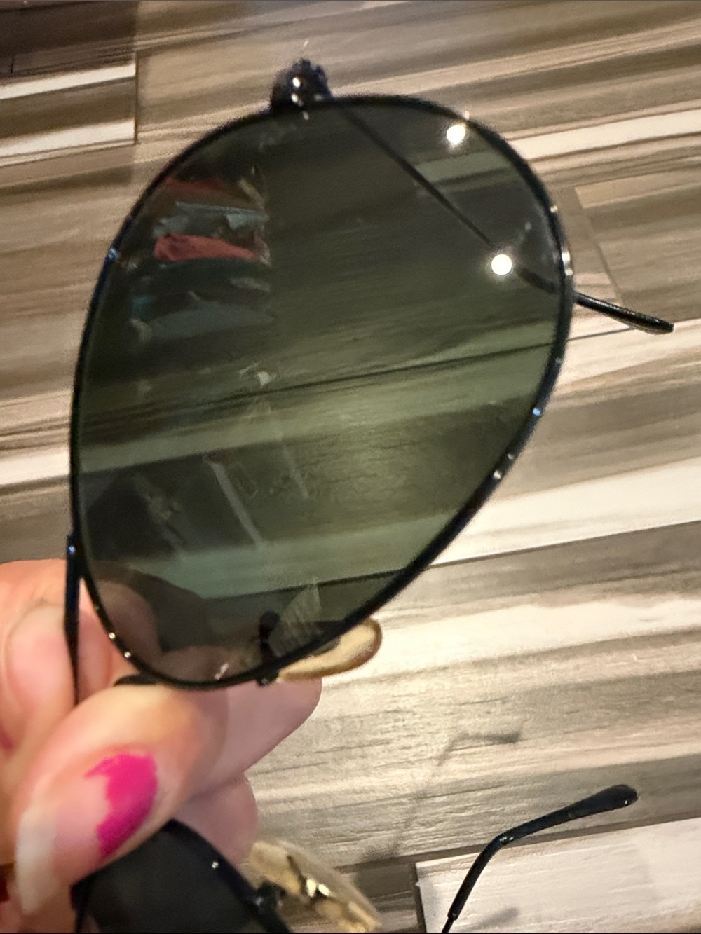 Ray-Ban Aviator Sunglasses - Black Lenses, Brown Case - Picture 8 of 9